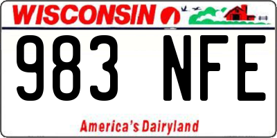 WI license plate 983NFE