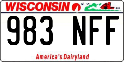 WI license plate 983NFF