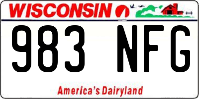 WI license plate 983NFG