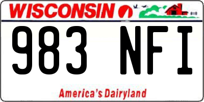 WI license plate 983NFI