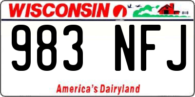 WI license plate 983NFJ