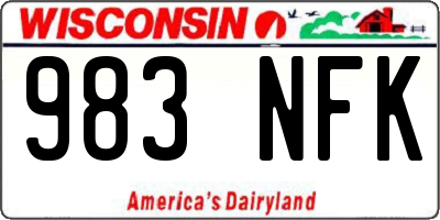WI license plate 983NFK