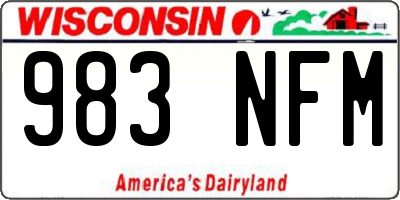 WI license plate 983NFM