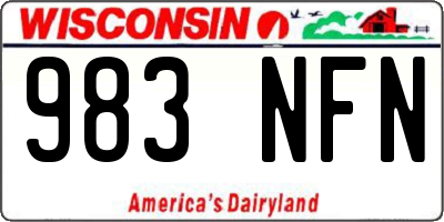 WI license plate 983NFN
