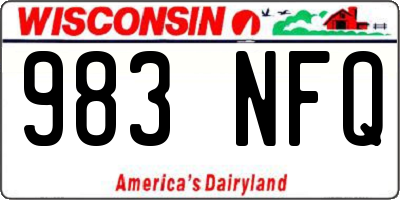 WI license plate 983NFQ