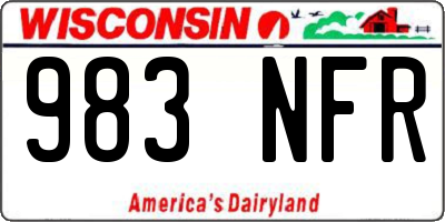 WI license plate 983NFR