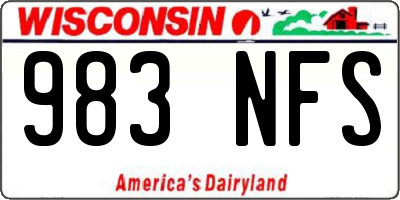 WI license plate 983NFS