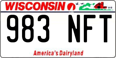 WI license plate 983NFT