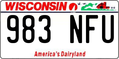 WI license plate 983NFU