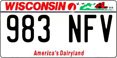 WI license plate 983NFV