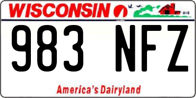 WI license plate 983NFZ