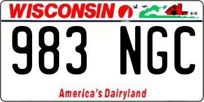 WI license plate 983NGC