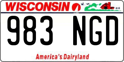WI license plate 983NGD