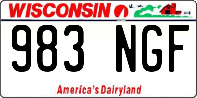 WI license plate 983NGF