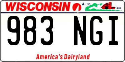 WI license plate 983NGI