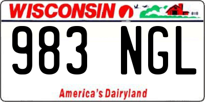 WI license plate 983NGL