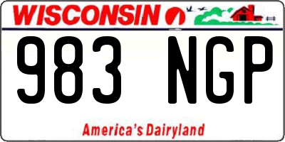 WI license plate 983NGP