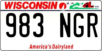 WI license plate 983NGR
