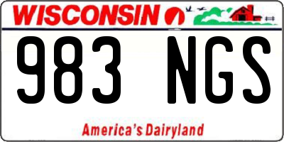 WI license plate 983NGS