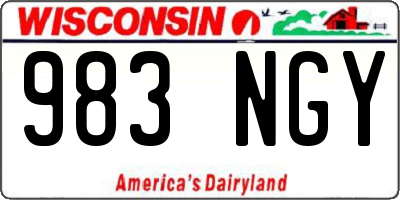 WI license plate 983NGY