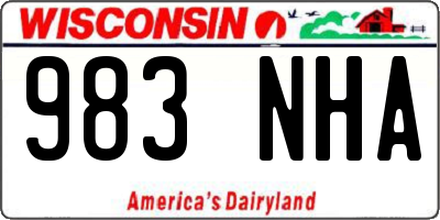 WI license plate 983NHA