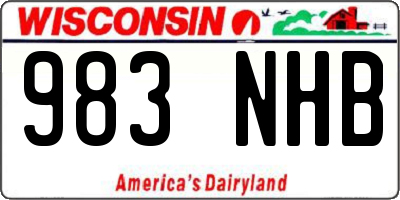 WI license plate 983NHB