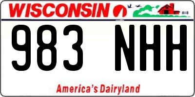 WI license plate 983NHH