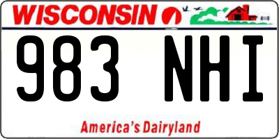 WI license plate 983NHI