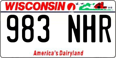 WI license plate 983NHR