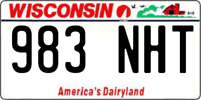 WI license plate 983NHT