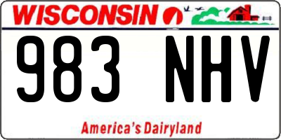 WI license plate 983NHV