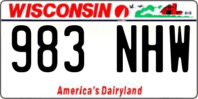 WI license plate 983NHW