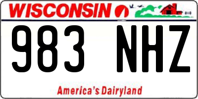 WI license plate 983NHZ