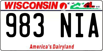 WI license plate 983NIA