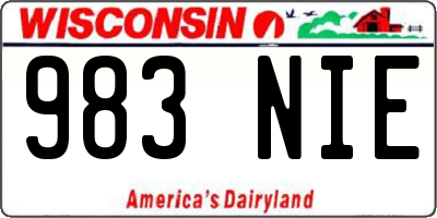 WI license plate 983NIE