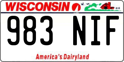 WI license plate 983NIF