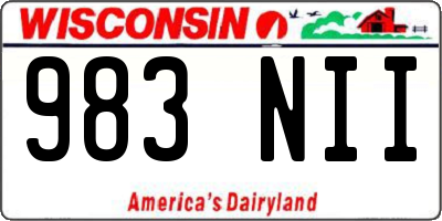 WI license plate 983NII
