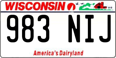WI license plate 983NIJ