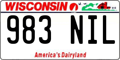 WI license plate 983NIL