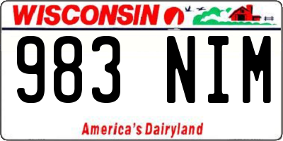 WI license plate 983NIM