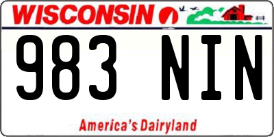 WI license plate 983NIN