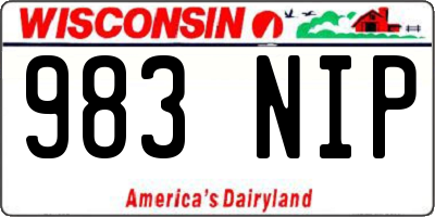 WI license plate 983NIP
