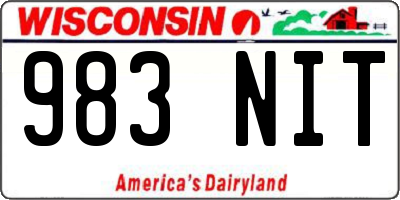 WI license plate 983NIT