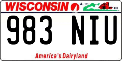 WI license plate 983NIU