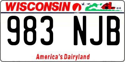 WI license plate 983NJB