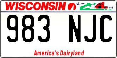 WI license plate 983NJC
