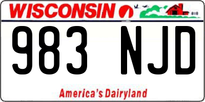 WI license plate 983NJD