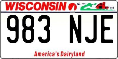 WI license plate 983NJE