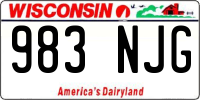 WI license plate 983NJG