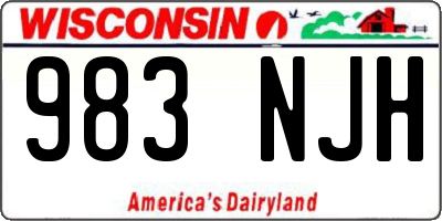 WI license plate 983NJH